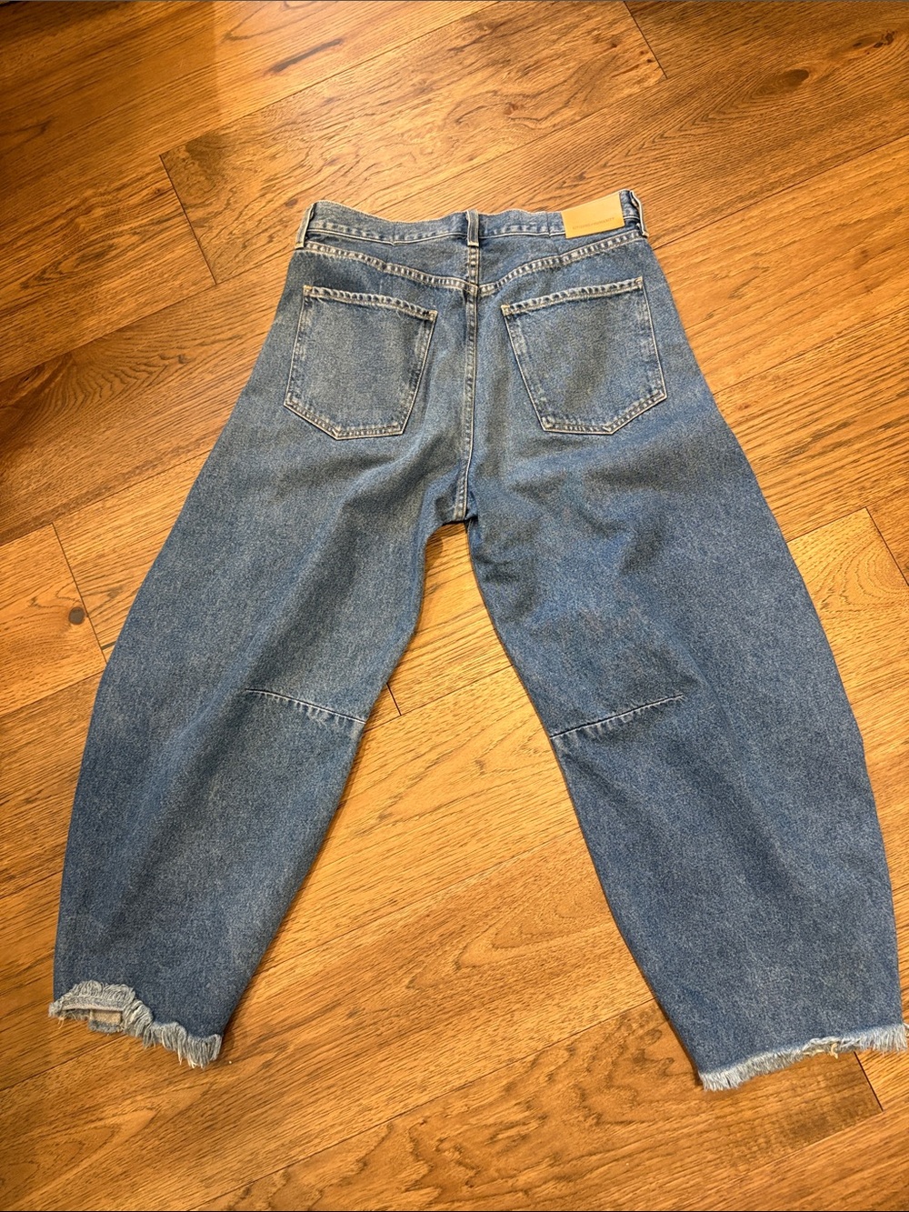 Citizens Of Humanity Distressed Wide-Leg Blue Jeans - Picture 3 of 3